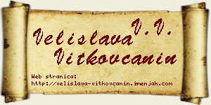 Velislava Vitkovčanin vizit kartica